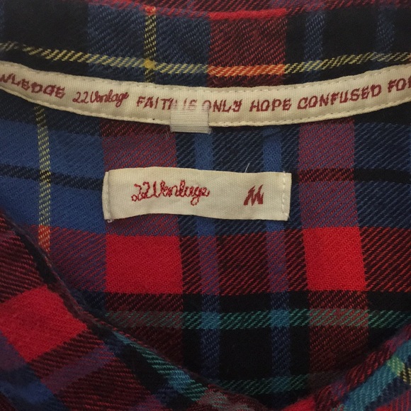 Cheap Monday Red Plaid Button Up Casual Shirt - Picture 5 of 8